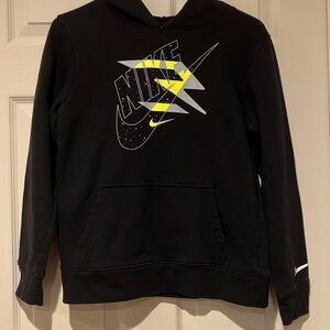 Nike 3Brand Kids Black and Yellow Graphic Hoodie 12-13 Years Large